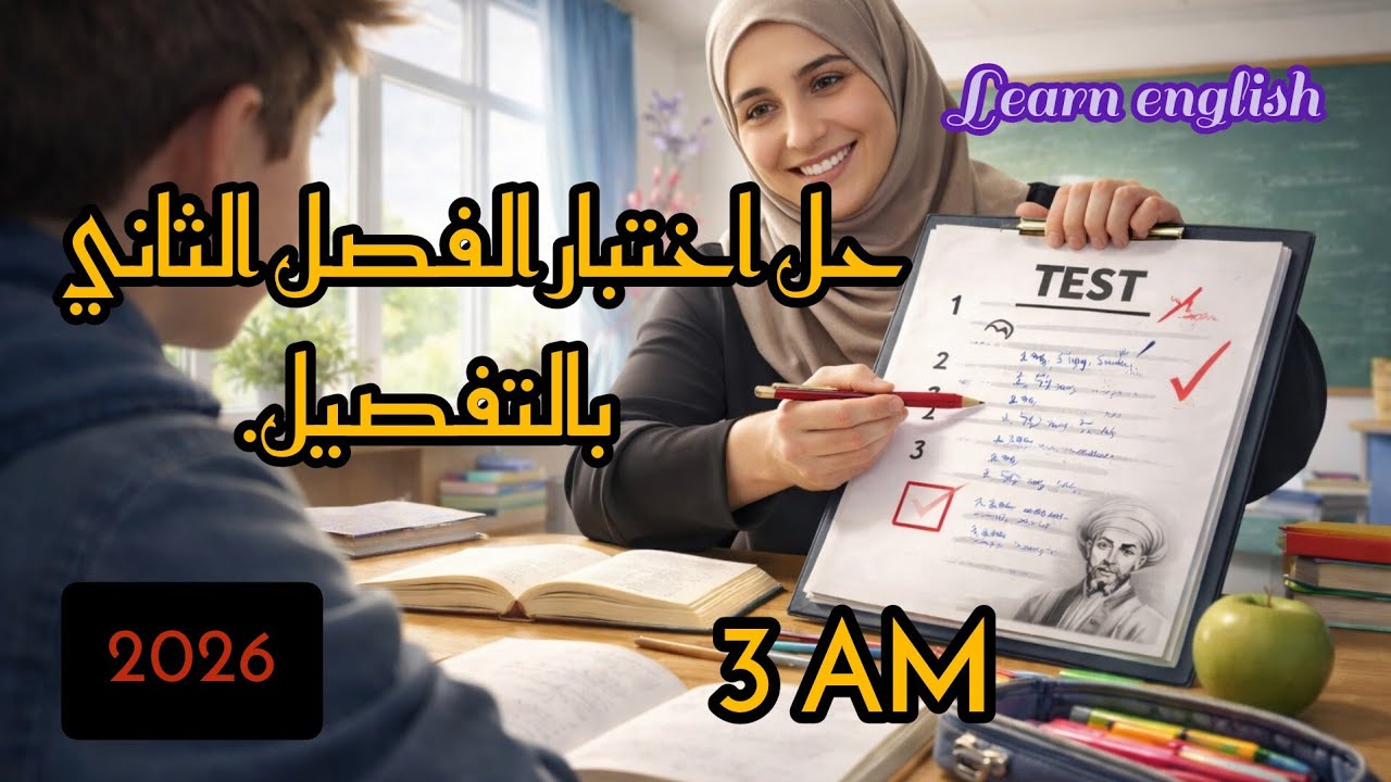 أهم موضوع مقترح لاختبارالفصل الثاني إنجليزية 3AM مع الحل خطوة بخطوة