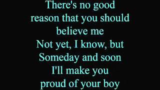 Miniatura de vídeo de "Proud of your boy - lyrics"
