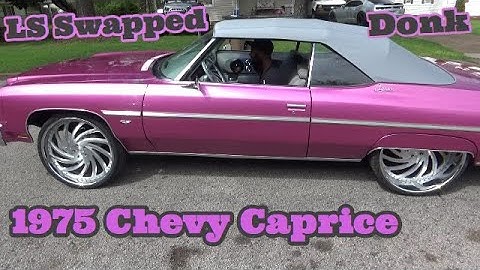 1975 LS Swapped Caprice Classic Donk Vert Squatting 26s Corleone Forge Wheels With 7 inch Lips