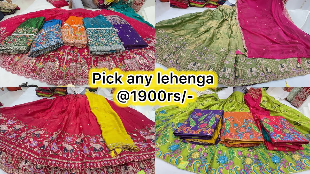 chickpet wholesale festival offer lehenga collection  pick any 1900rs|single piece courier available