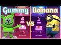 Tiles Hop - The Gummy Bear VS Minions Banana. V Gamer