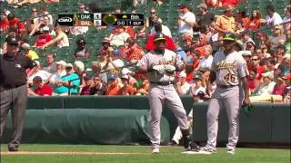2012/07/29 Cespedes' RBI single
