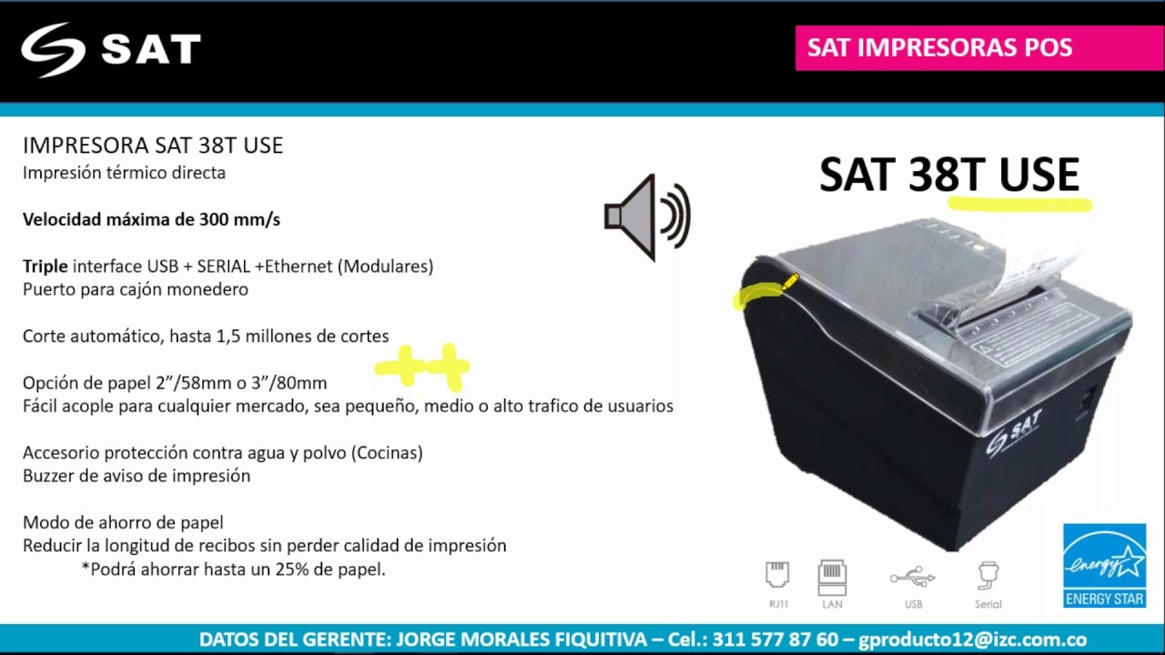SAT Impresoras térmicas y matriz de punto - YouTube
