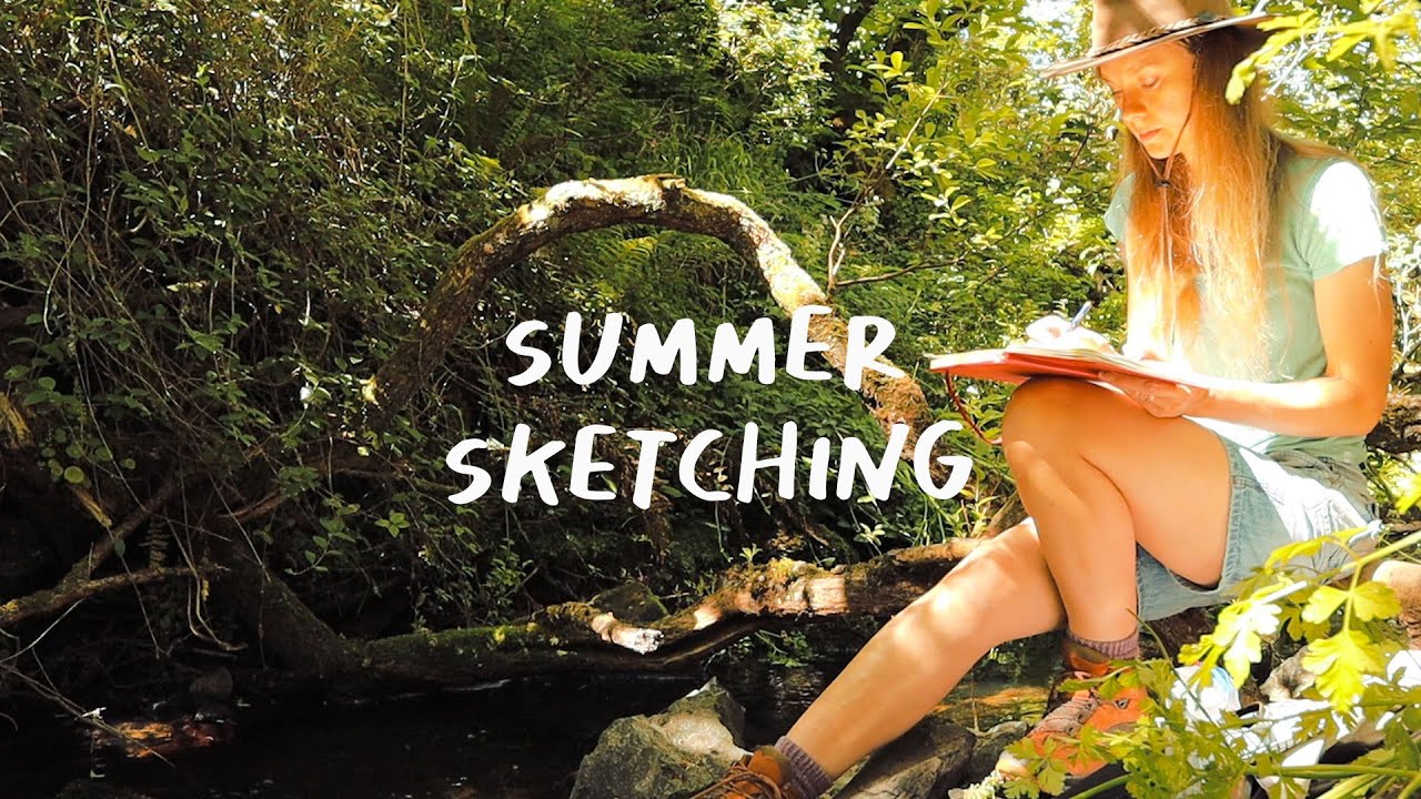 Drawing Outside In Nature | Summer Time Sketching In Cornwall