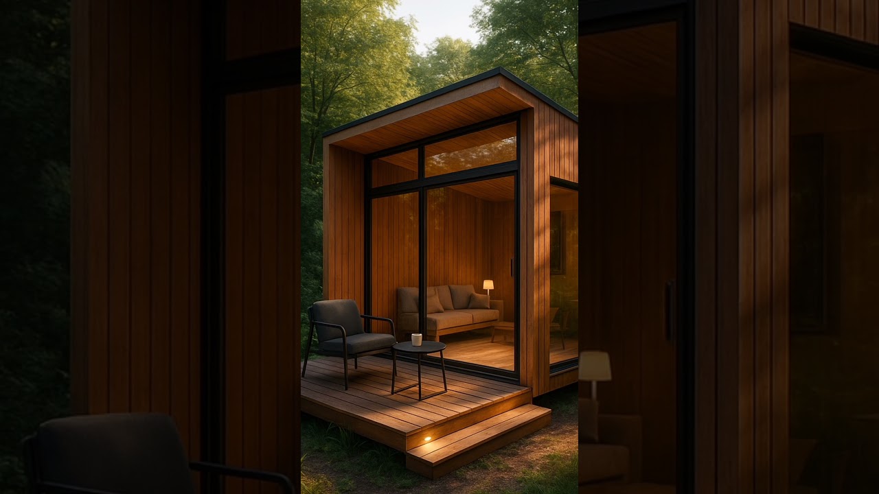 "Stunning Tiny Modern House in the Forest | Ultra-Realistic 3D Design"