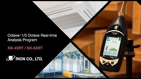 NX-43RT/63RT: Octave, 1/3 octave band analysis program