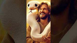  Jesus With The Lovely White Snake #edit #fe #maria #shorts #jesus 