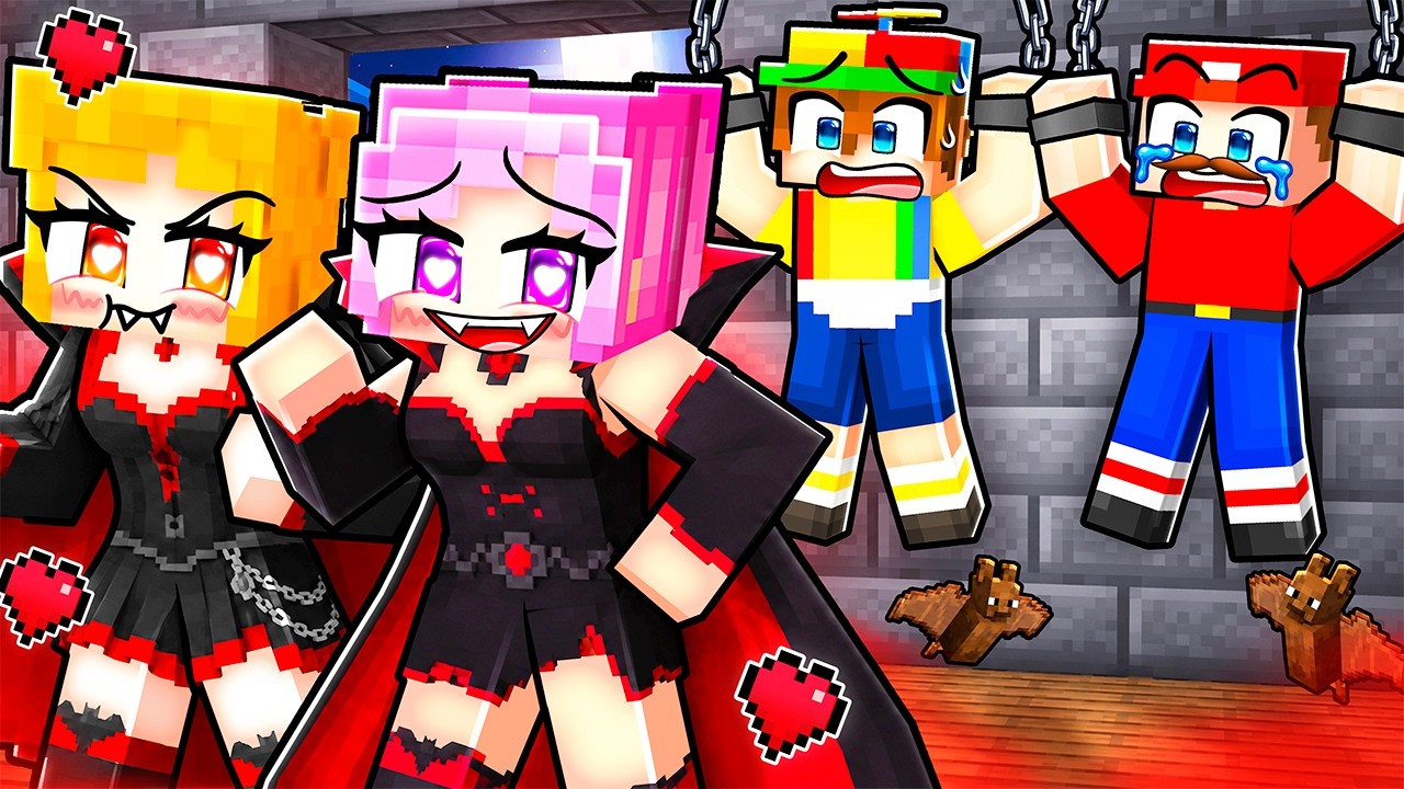 TRAPPED by VAMPIRE GIRLS in Minecraft!