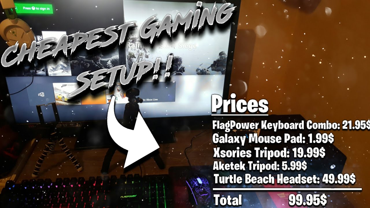 CHEAPEST 2018 Gaming SetUp Under 100 YouTube