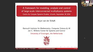 CCSS Meeting #67: A framework for modeling, analysis and control of large-scale multiphysics systems