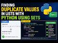 Finding Duplicate Values in Lists with Python #python #pythonprogramming #pythontutorial