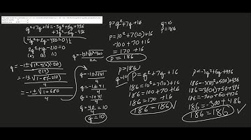 Finite Mathematics & Calculus | Question: If the supply function for a commodity is p=q^2 + 7q + ...