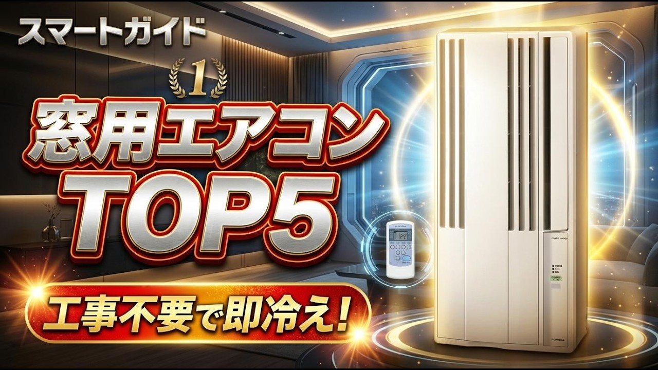 2026年最新】窓用エアコンおすすめTOP5！工事不要で涼しいスポット