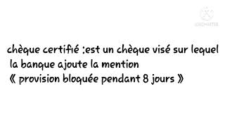 Les différents types de chèque