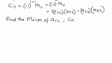 Determinants -- Minors and Cofactors