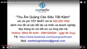 Dịch vụ thu âm quảng cáo Siêu thị điện máy - Hà nội