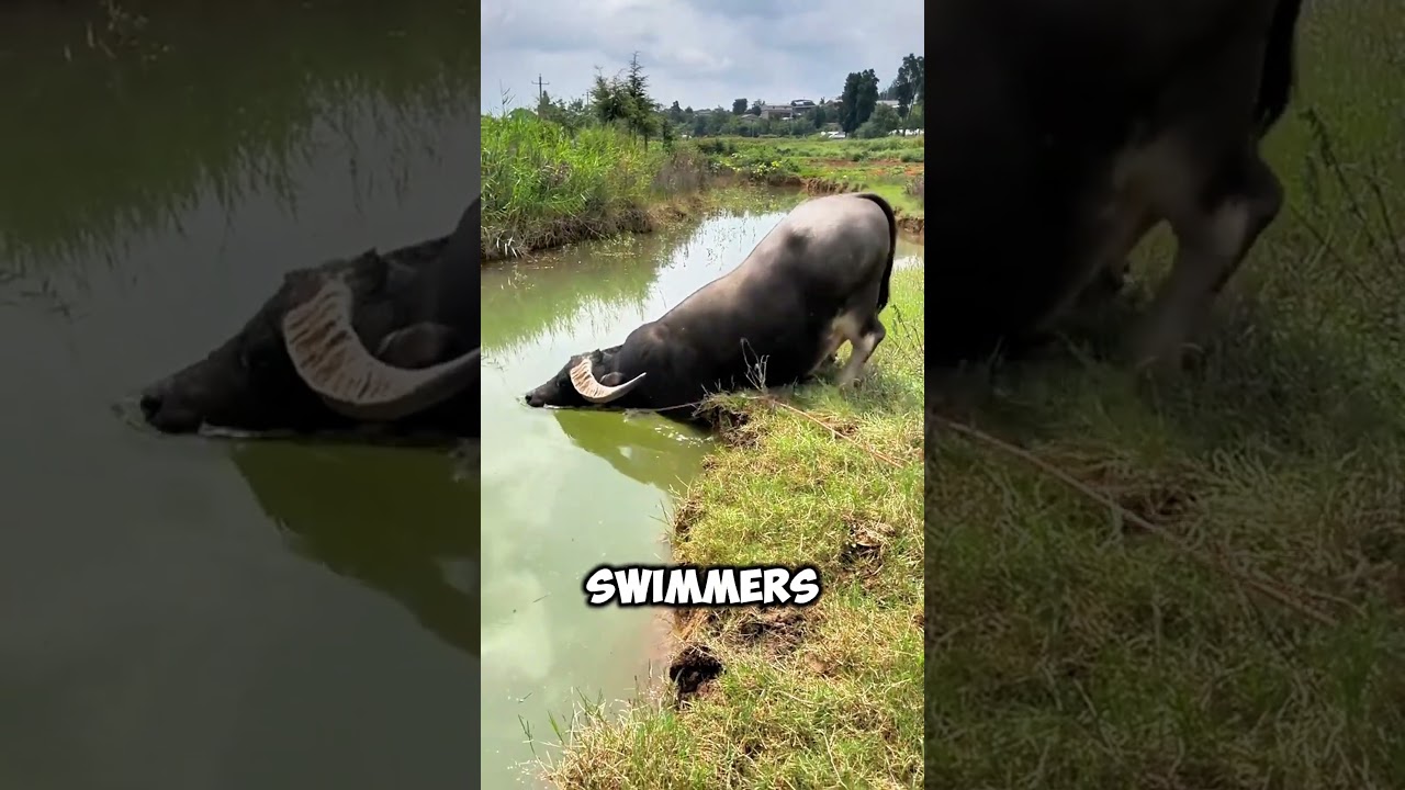 This BUFFALO disappears UNDERWATER 😱