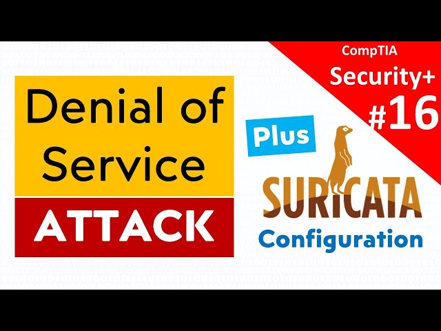 CompTIA Security+ Lab #16 - Denial of Service or DOS attack via LOIC and demo of Suricata IDS IPS
