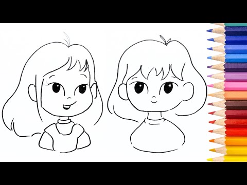 How to draw a girl - Beautiful letter for womans day - with gift @DibujosYaye29