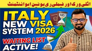 Italy Family Reunion & Work Visa Appointment 2026: Big Changes in Appointment System