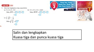 Matematik Tingkatan 1 Bab 3 Kuasa dua, punca kuasa dua, kuasa tiga punca kuasa tiga Latih diri 3.2b