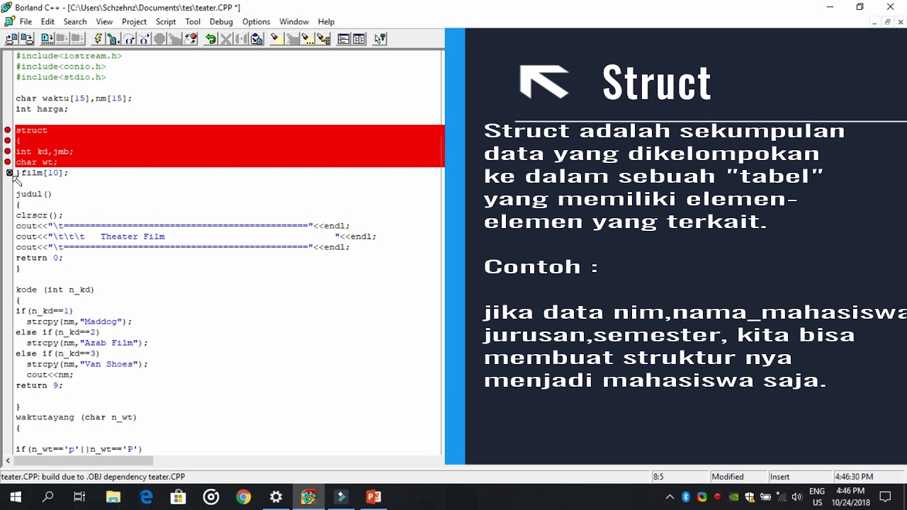 Video Tutorial Membuat Program Teater Film di Borland C++ - YouTube