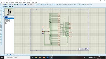 Membuat rangkaian Decoder 4 to 16 dan Encoder 16 to 4 menggunakan software proteus
