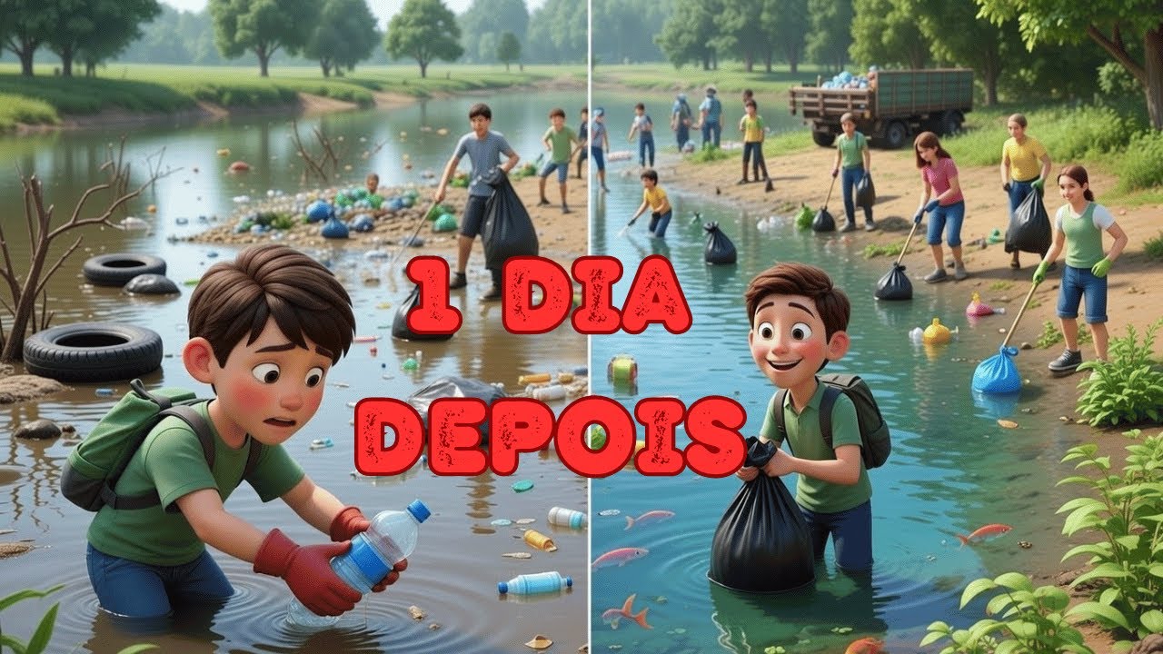 2.000 quilos de Lixo! Como Crianças Salvaram um Rio Inteiro!