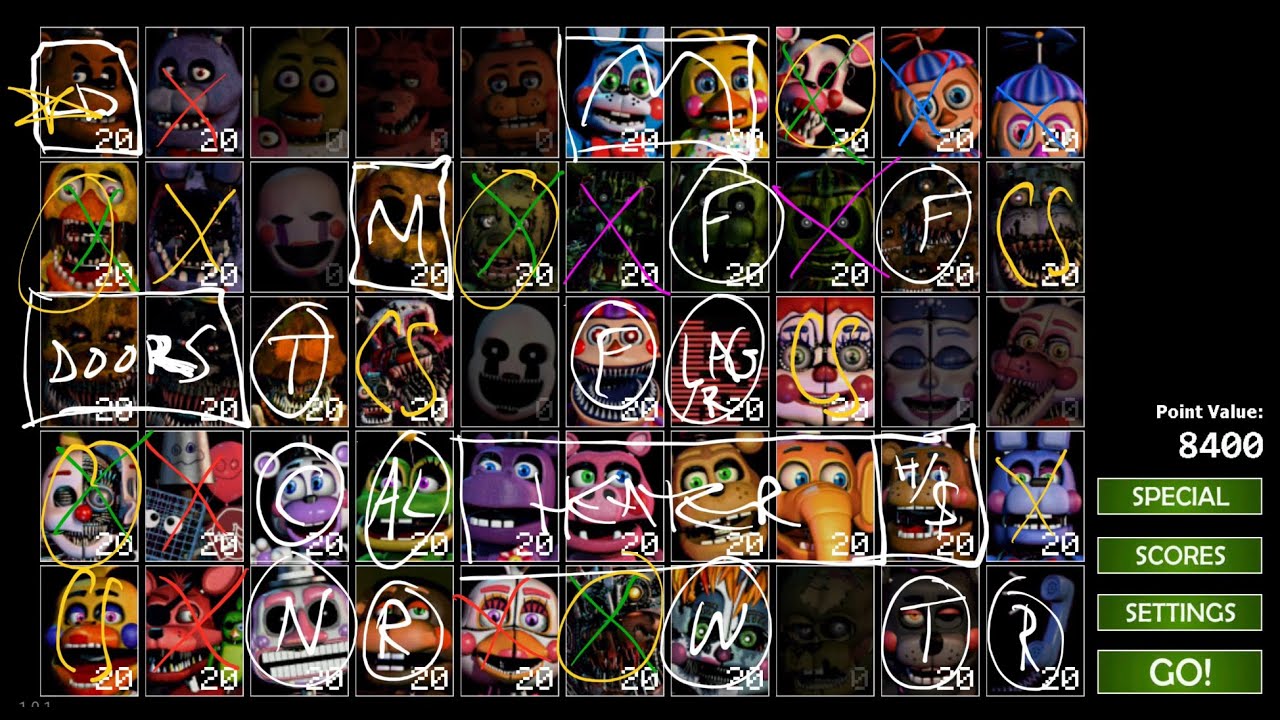 FNaF Ultimate Custom Night - 50/20 COMPLETE!!! (Game Complete, 10600,  UNBEATABLE Rank) 