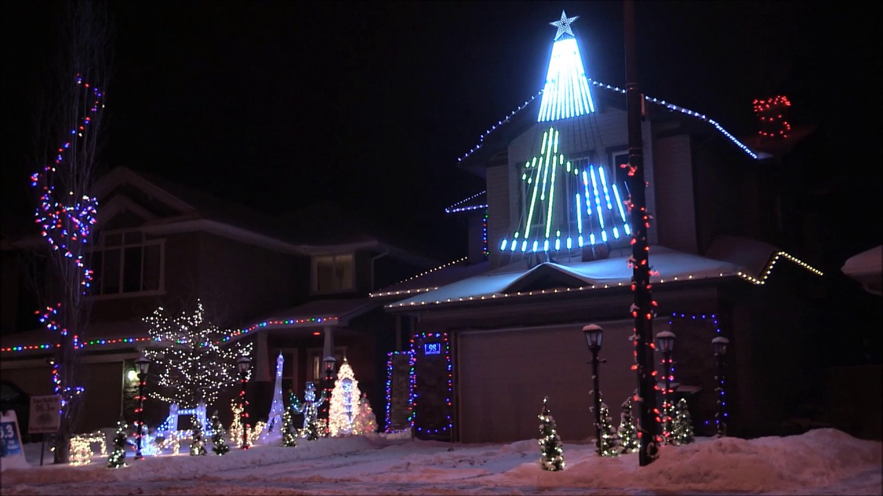 STAR WARS THEME SONG  Calgary Christmas Lights 2017
