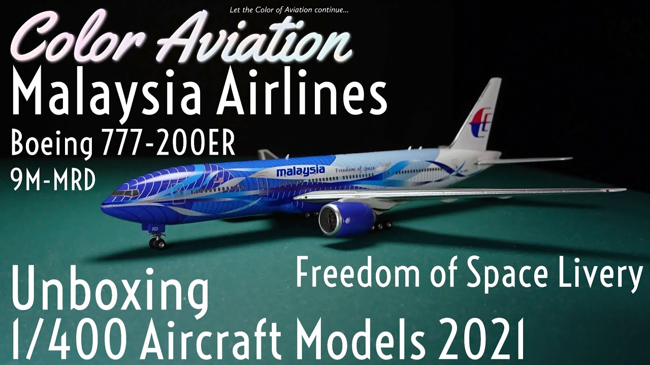 Unboxing 1/400 scale Aircraft Models Malaysia Airlines Boeing 777