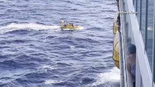 Passenger rescued after falling off 10th deck of cruise ship, US Coast Guard says
