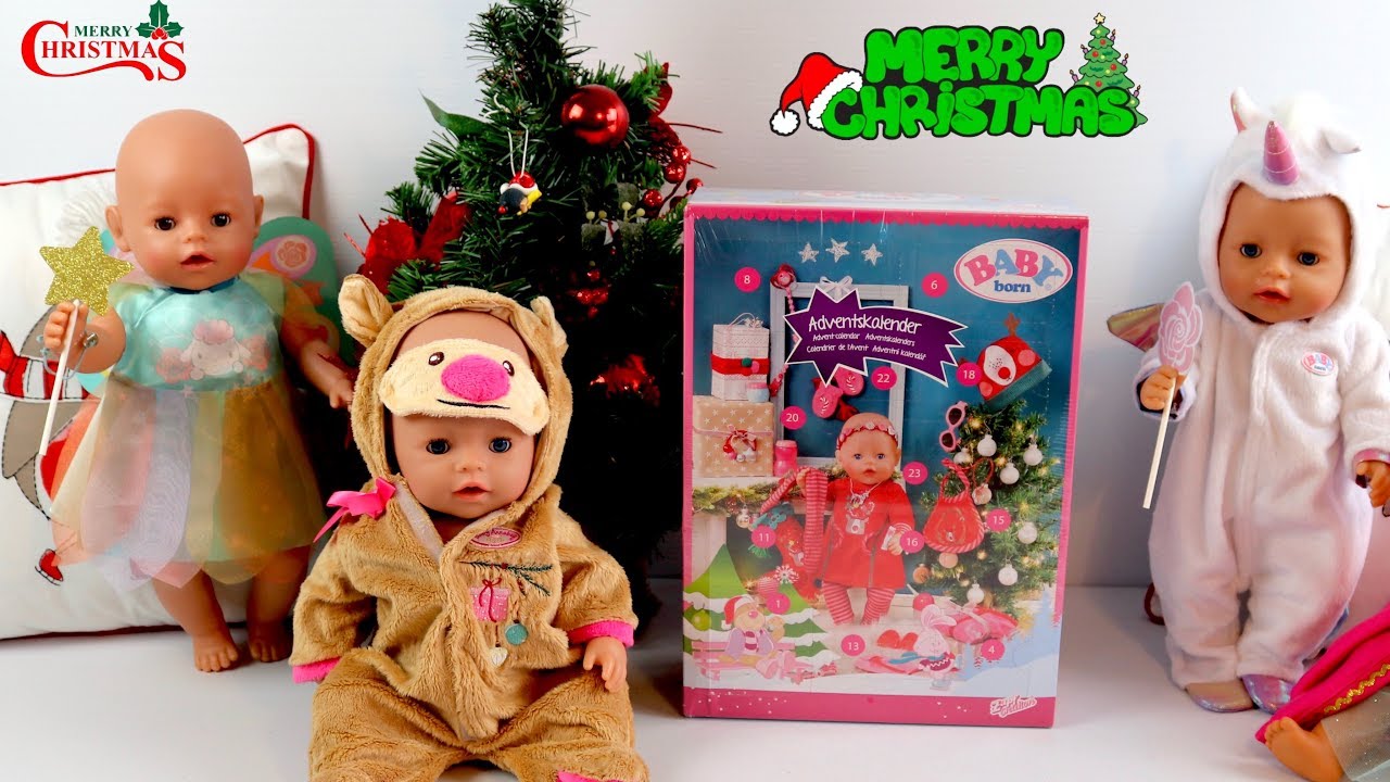 Baby Born Christmas Advent Calendar - 24 Surprise Presents for Baby Dolls, Christmas Songs for ...