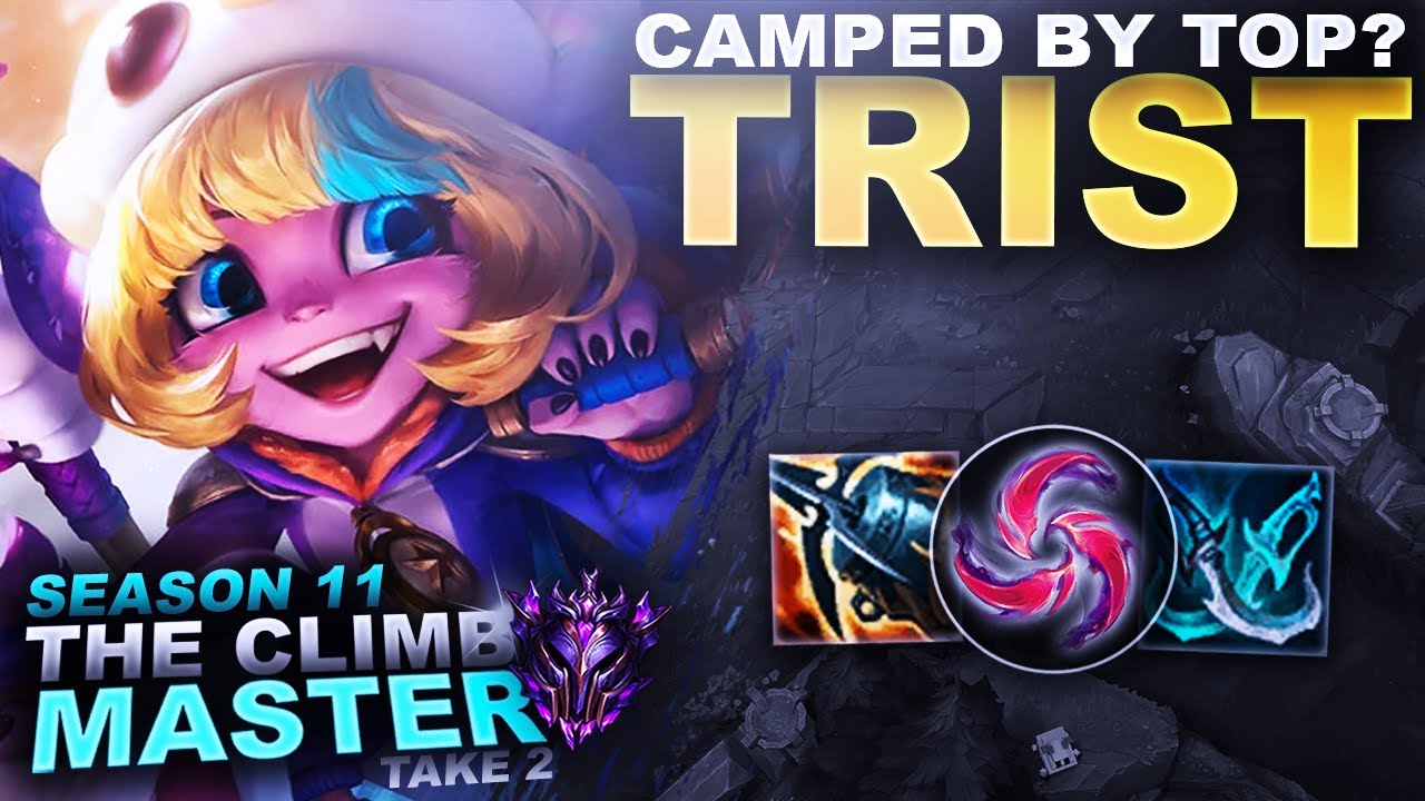 I'M BEING CAMPED IN BOT BY THE TOP LANER? TRISTANA! - Climb to Master