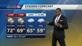 Isolated strong to severe storms possible Thursday evening