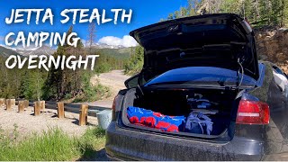 Jetta Stealth Camping Overnight