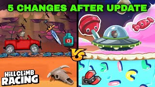 5 CHANGES IN HILL CLIMB RACING - BEFORE & AFTER NEW UPDATE