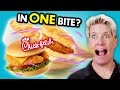 Eat In One Bite Challenge - Chick Fil-A | People vs. Food