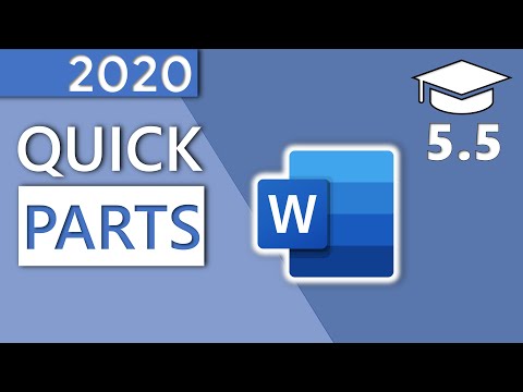 วีดีโอ: ฉันจะสร้าง Quick Part ใน Word 2010 ได้อย่างไร