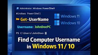 How to Find Computer Username in Windows 11 or 10 using PowerShell | GearUpWindows Tutorial