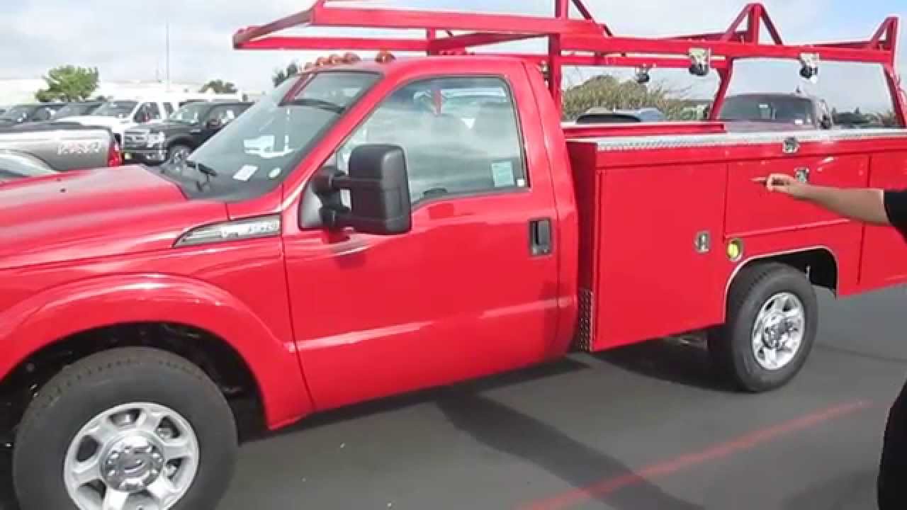 Red Scelzi 9' Service Body On Ford F350 Gets Attention - YouTube