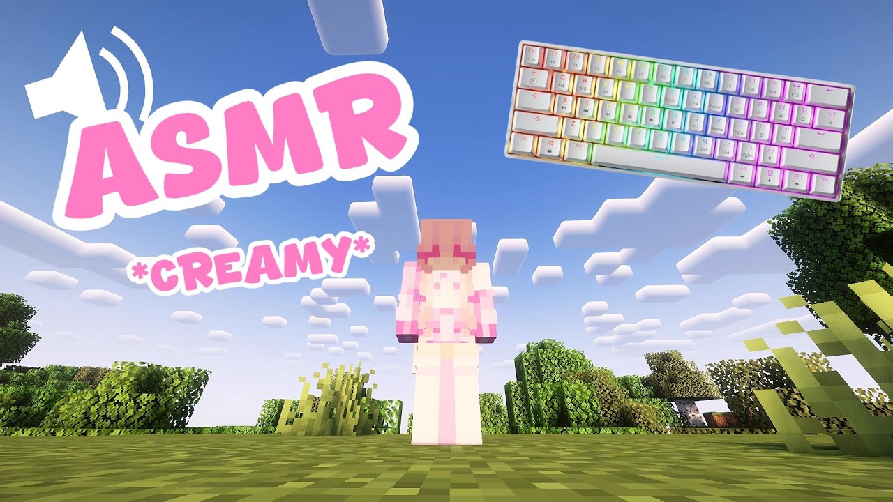 Minecraft Survival but It's *CREAMY* Keyboard ASMR! [Ep.1] (Forever World + No Rush/Casual Gameplay)