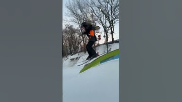 Rainbow rail #skiing #rail