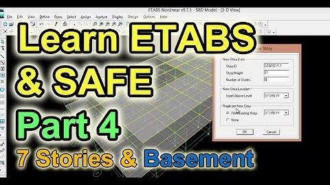 Learn ETABS and Safe Part 4 in Urdu/Hindi