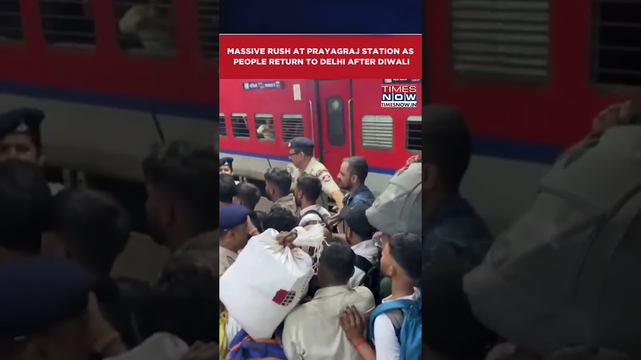 Stampede-Like Situation At Prayagraj Station As People Rush To Return To Delhi After Diwali 