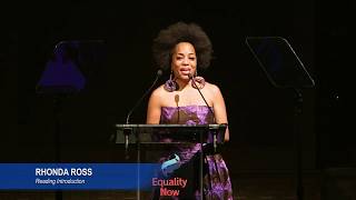 Rhonda Ross & We Should All Be Feminists reading - Equality Now's 2019 Make Equality Reality Gala