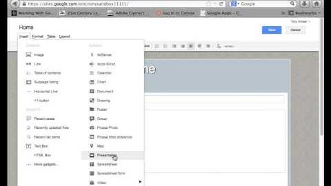 Insert a Google Presentation to a Google Site