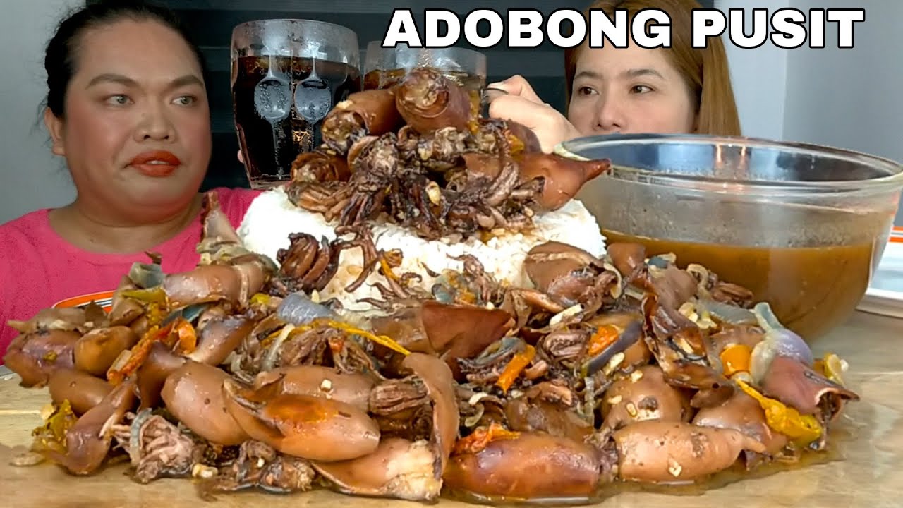 ADOBONG PUSIT | MUKBANG PHILIPPINES | ADOBO