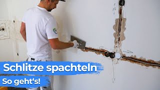 Schlitze spachteln - Worauf ihr achten müsst und was Profis verwenden