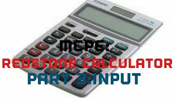 WORKING CALCULATOR IN MCPE!!!!!|MCPE:How to make a Redstone Calculator:Part 3:Input